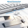 thumbnail image 2 of Wired Keyboard and Mouse Combo for Mac, Dual Type-C & USB Interface with Numeric Keypad, Compatible with MacBook Pro/Air, iMac, Mac mini/Pro, OMOTON, Silver, 2 of 8