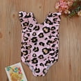 thumbnail image 2 of 1-5Years Kids Girls One Piece Leopard Swimwear Ruffles Sleeveless Bikini Beachwear Clothes, 2 of 2