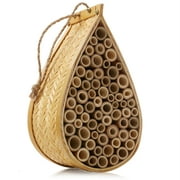 Honey Keeper Mason Bee House, Natural Bamboo Teardrop Bee Hive