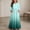 Mint Green, variant on Girls Boho Tiered Maxi Dress with Pockets Ombre Summer Casual 3/4 Sleeve Mint Green,Size 13-14 T