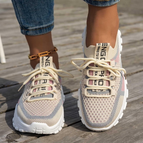 gzxflxpge orthopedic shoes for women Breathable Comfortable Sneakers Casual Lightweight Walking Shoes Fashionable Thick-Soled Sports Shoes Light Gray 9(CN-42)