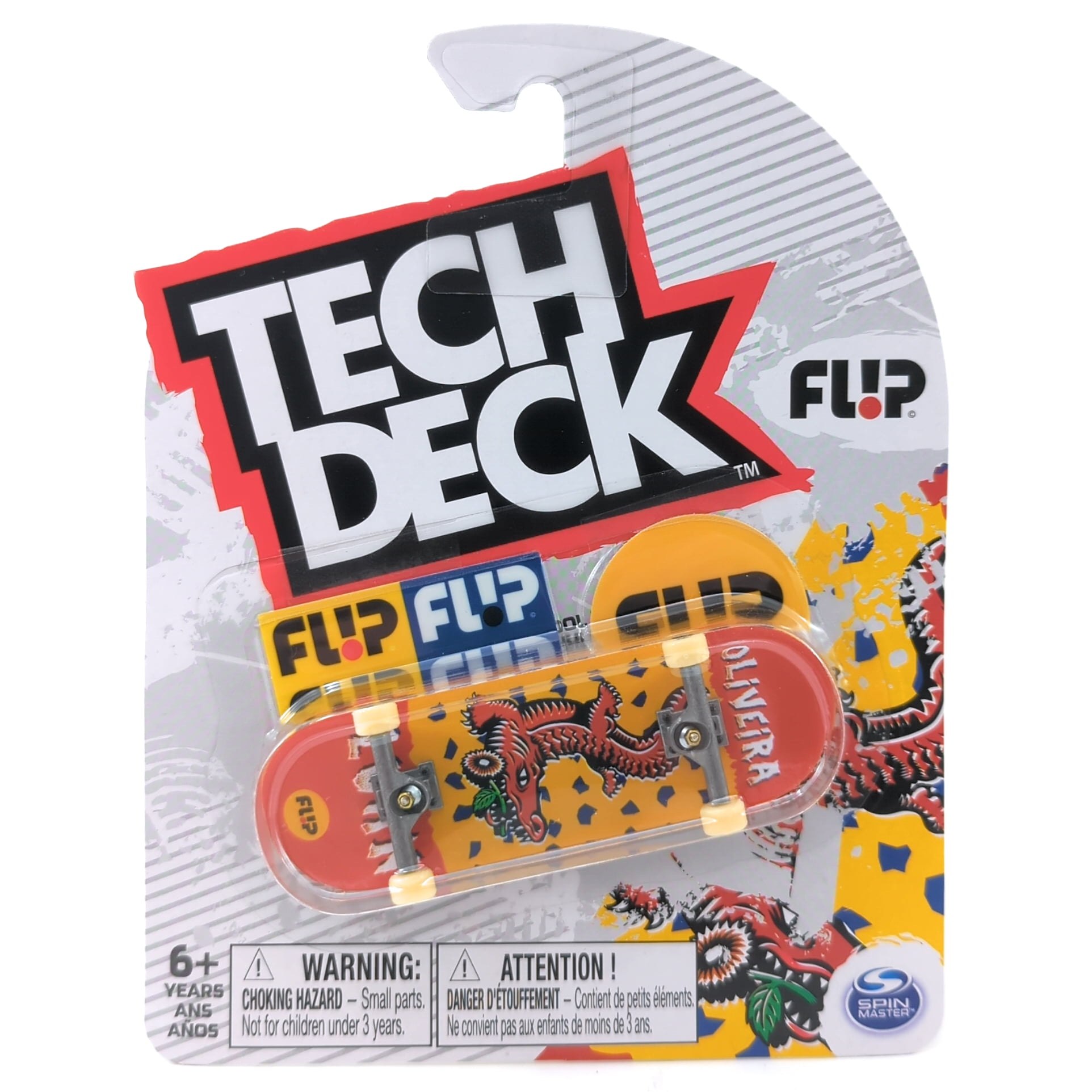Tech Deck Flip Skateboards Oliveira Tin Toy Complete Fingerboard Walmart.com