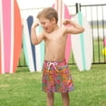 thumbnail image 4 of FORMRS Boys Swim Trunks Quick Dry Mesh Liner Boardshorts Sizes XS-XL, Art City, 4 of 7
