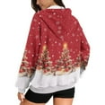 thumbnail image 2 of Renewold Christmas Tree Red Womens Full Zip Oversized Hoodies Long Sleeve Cardigan Fashion Pullover Jackets Loose Fit Sweatshirt Hoodie Graphic Hoodie Trendy Fall Clothing for Leggings, XS, 2 of 7
