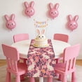 thumbnail image 4 of HuiXinOu Easter Table Runner with Rabbit Floral Egg Design Holiday Party Table Decor, Tablecloth Placemat for Dining Room Kitchen Spring Celebration 59 x 13 in, 4 of 6