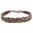 thumbnail image 1 of DIGUAN Diadema trenzada de pelo sintético, trenzas trenzadas anchas y gruesas, postizo elástico para mujeres y niñas, accesorio de belleza, 55g aHairBeauty (cobre dorado), 1 of 5
