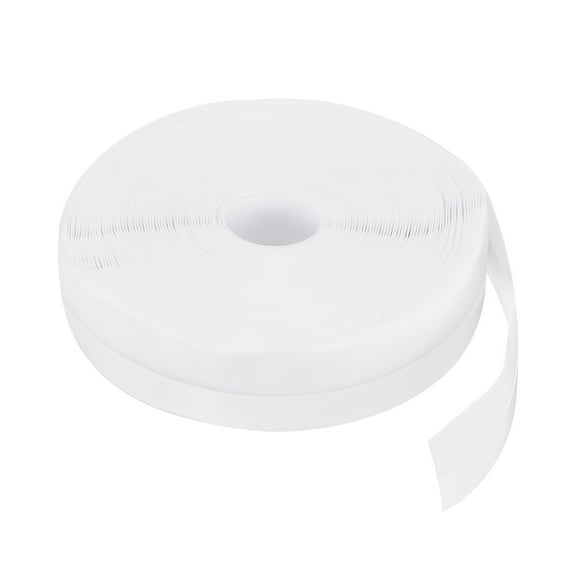 REGALWOVEN Weather Stripping Door Seal 39.37ft x 25mm Silicone Seal Strip for Door Draft Stopper Adhesive Tape, White