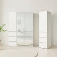 thumbnail image 6 of Elise Slim Modular Wood Closet Cabinet with Mirror in White, 6 of 15