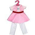 thumbnail image 1 of Vestido rosa a capas con leggings blancos para muñeca American de 18 " Sunnimix Ropa de muñecas, 1 of 5