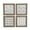 Brown Geometric Geometric Square S/4 19"W, 19"H, variant on DecMode Farmhouse Natural Brown Wood Square Wall Décor, Set of 4 19"W x 19"H, Features Quatrefoil, Imperial Trellis, Chain-Link and Tile Patterns