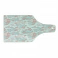 thumbnail image 1 of Cartoon Cutting Board, Styled Cats Bats and Skulls Japanese Inspired Kawaii Design, Decorative Tempered Glass Cutting and Serving Board, Wine Bottle Shape, Pale Pink Pale Blue, by Ambesonne, 1 of 1