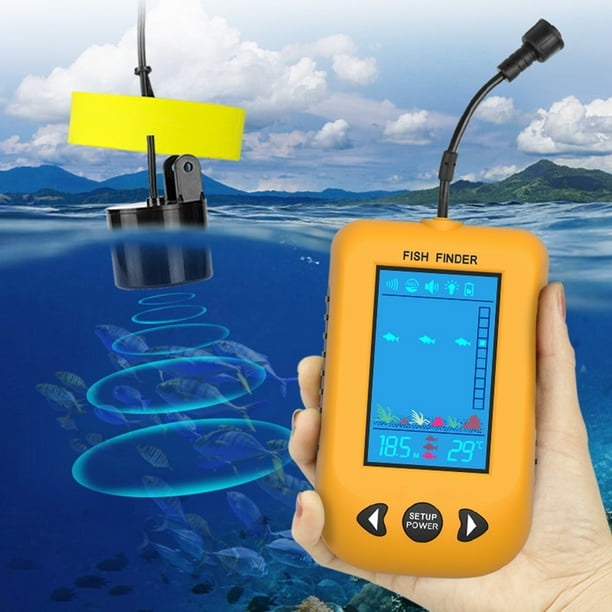 Fish Finder Depth Finder Handheld Fish Finder Portable Sonar Fish Finder  Depth Finder Handheld Ice Fish Finder With Colorful LCD Display For Outdoor  Fishing 