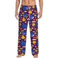 thumbnail image 2 of Lsque Cute Flat Hand Drawn Fishes Print Men's Pajama Pants, Lounge Pant - Comfortable Home Wear,Elastic Waistband, Stylish Design-Small, 2 of 9