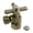 Brass, variant on Kingston Brass CC43105X 1/2-Inch FIP x 3/8-Inch O.D. Comp Quarter-Turn Angle Shut-Off Valve in Oil Rubbed Bronze