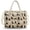 Beige - Cat Daisy, variant on Hummingbird Monstera Hibiscus Print Transparent PVC Shoulder Tote, Large Waterproof Lightweight Handbag with Removable Strap, Spacious Carryall for Beach Travel and Daily Use