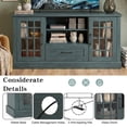 thumbnail image 4 of LIVIZA Modern Farmhouse TV Stand for TVs up to 70", Entertainment Center with Storage Cabinet & Glass Door,Green, 4 of 8