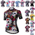 thumbnail image 2 of Camiseta de ciclismo profesional Weimostar para mujer, ropa de ciclismo con calaveras, camiseta de verano para bicicleta de montaña, camiseta deportiva para carreras, ropa de ciclismo de secado rápido, 2 of 5