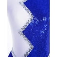 thumbnail image 6 of Oyolan Women's Sequin Cheerleading Uniform Figure Ice Skating Dress Ballet Gymnastics Leotard Dress Blue XL, 6 of 7