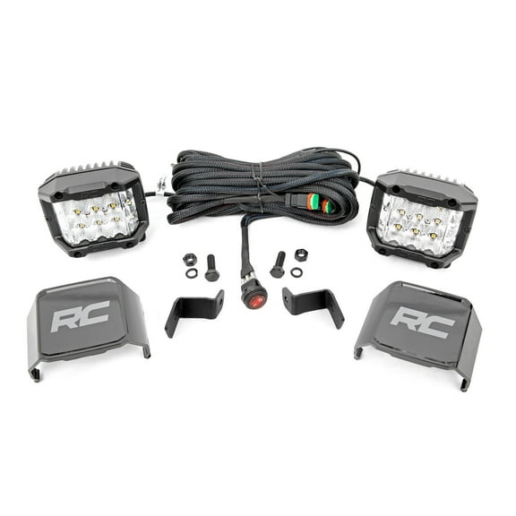 Rough Country 3" Wide Angle LED Ditch Light Kit for 15-23 Ford F-150 - 71033 Fits select: 2015-2016,2022 FORD F150