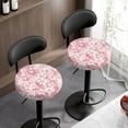 thumbnail image 3 of ZIATUBLE Cherry Blossom Bar Stool Cover Cushion Washable Chair Seat Slipcover Size M Universal Stool Seat Cover Protector 2 Pieces Reusable Slipcover for Circle Chair Stools Home Decor, 3 of 6