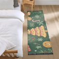 thumbnail image 3 of Yayeee Runner Rug for Bedroom 2'x6' Machine Washable Hallway Non Slip Mat, Beige Christmas Gingerbread, 3 of 8