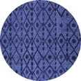 thumbnail image 1 of Ahgly Company Indoor Round Abstract Blue Modern Area Rugs, 6' Round, 1 of 4