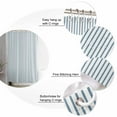 thumbnail image 3 of Blue White Stripe Pattern Shower Curtain, 72" x 72", Simple Style Light Blue Pinstriped Waterproof Bathroom Curtain Washable Shower Curtain Set with 12 Hooks, 3 of 6