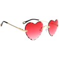 thumbnail image 3 of 2x de terre sin montura con montura en apariencia de terre con lentes teñidas para fiestas de diseñador Hugo gafas de sol para mujer, 3 of 10