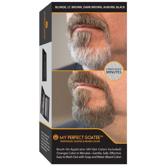 My Perfect Goatee & Beard Temporary Color, Brush-on Applicator