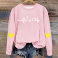 thumbnail image 2 of Timegard Crewneck Sweatshirt for Women Drop Shoulder Pullover Print Fall Winter Casual Loose Comfy Tops, 2 of 4