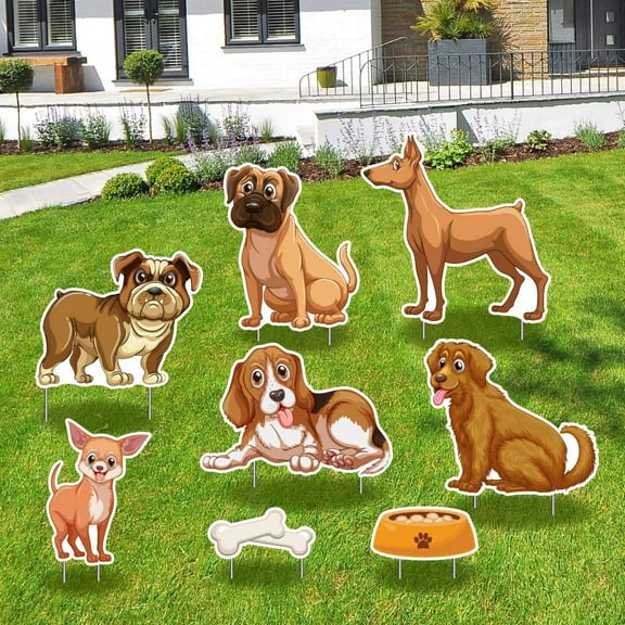 VictoryStore Dog Lover Birthday Party Supplies Set, Dog Birthday Party Decorations, 8 Set (13465)