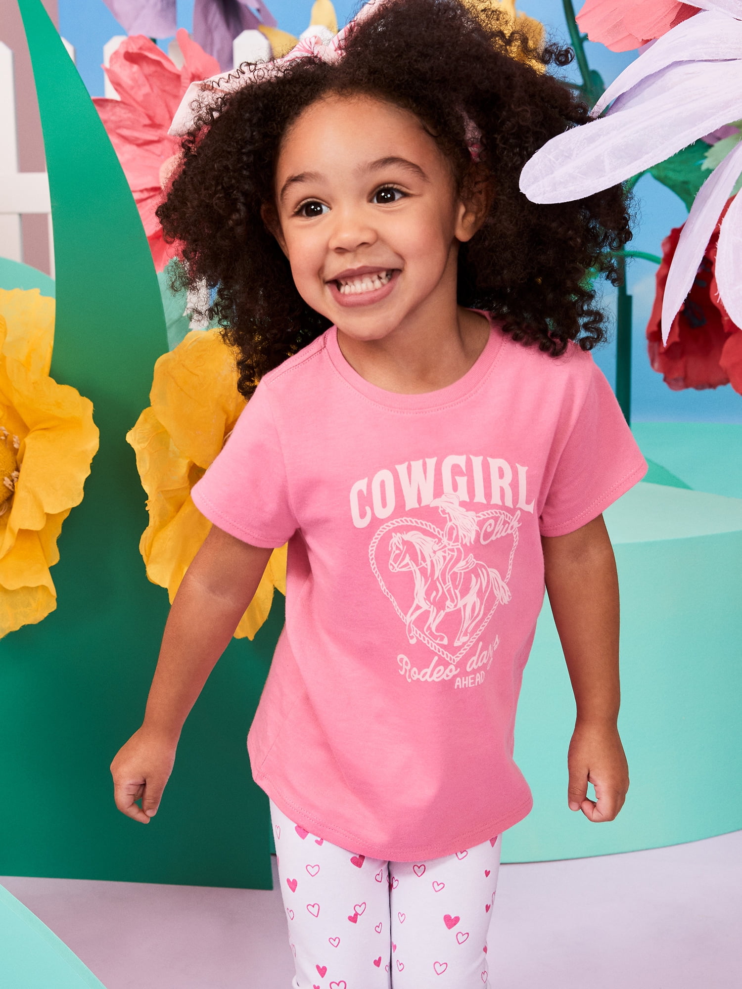 Garanimals Newborn, Baby & Toddler Girl Cotton Short-Sleeve Graphic T-Shirt, Sizes 0-6T