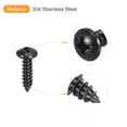thumbnail image 4 of 4mm x 16mm Phillips Pan Head Self-tapping Screw, 100pcs - 304 Stainless Steel Round Head Wood Screw (Black), 4 of 6