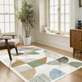 thumbnail image 2 of Wonnitar 3x5 Washable Geometric Rugs for Entryway, Non-Slip  Multi Color Boho Bedroom Area Rug, Soft Ultra-Thin Carpet for Living Room Nursery Indoor, 2 of 7