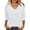 White, variant on Women's Casual 3/4 Sleeve Length T-Shirts Tunic Tops V Neck Loose Fit Basic Tee Solid Color Blouse for Work Daily