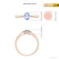 thumbnail image 4 of Angara Natural 0.45 Ct. Tanzanite with Diamond Classic Ring in 14K Rose Gold for Women (Ring Size: 3.5), 4 of 9