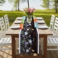 thumbnail image 4 of Table Runners 72 Inches Long Dress Scarves, Spring Flowers Farmhouse Kitchen/Dining Table Runner, Coffee Tablerunners, Blue Floral Leaves Birds Country Farm Wood Grain 18x72 Inch, 4 of 9