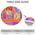 thumbnail image 6 of Pioneer Flower Floral Print Pattern Round Fitted Tablecloth with Elastic Edge,Dining Table Cover Waterproof,Outdoor Round Tablecloth for Camping,Dining,Indoor and Outdoor, 6 of 7