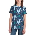 thumbnail image 3 of Wukai Alpaca Astronaut in Space Youth Unisex Short Sleeve T-Shirt for Boys, Girls, Teens, and Kids-Large, 3 of 7