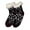 Hearts Black, variant on Womens Sherpa Fuzzy Winter Warm Non Skid Slip Slipper Crew Socks - 9-11, Checkered/Black/White, 1 Pair