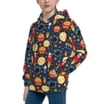 thumbnail image 2 of Fotbe Colorful Astronomy Pattern Youth Pullover Hooded Sweatshirt, Boys Hoodie, Kangaroo Pocket Hoodie for Kids Girls -Large, 2 of 6
