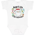 thumbnail image 3 of Inktastic Baby's 1st Christmas Santa with Candy Canes Boys or Girls Baby Bodysuit, 3 of 5