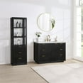 thumbnail image 3 of Cadiz 48" Single Fir Wood Black Vanity with Lightning White Composite & Mirror, 3 of 17