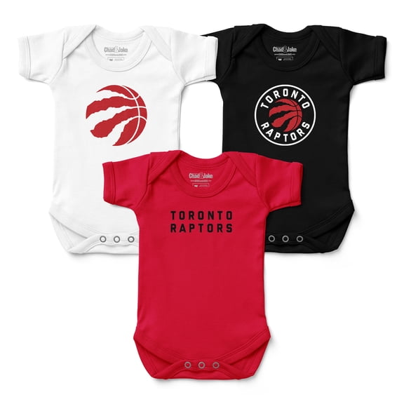 Infant Chad & Jake Toronto Raptors Three-Pack Bodysuit Set