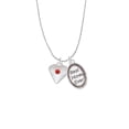 thumbnail image 2 of Delight Jewelry Silvertone Large July - Red Crystal Heart Best Mom Ever Charm Necklace, 2 of 4