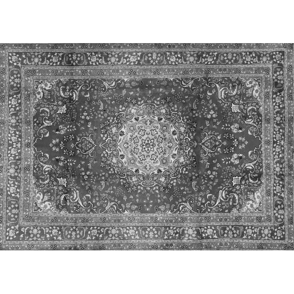 Ahgly Company Indoor Rectangle Medallion Gray Traditional Area Rugs, 4' x 6'