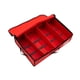 thumbnail image 2 of Caja de almacenamiento para ropa interior con cierre de cremallera y asa de transporte multiusos. Rojo, 2 of 9