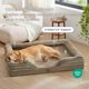 thumbnail image 4 of Orthopedic Dog Bed for Medium Dogs - Waterproof Dog Sofa Beds Medium, Supportive Foam Pet Couch Bed with Removable Washable Cover, Waterproof Lining and Nonskid Bottom, Grey, 28"x23"x6.5", 4 of 5