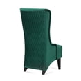 thumbnail image 6 of Retro Wing Back King Throne Chair, High Back Armless Dining Chair with Curved Backrest and Birch Legs, Fabric Upholstered Accent Chair Side Chair for Living Room Dining Room Bedroom, Retro Green, 6 of 7