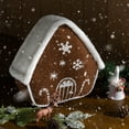 thumbnail image 4 of Phantoscope Gingerbread House Merry Christmas Throw Pillow for Couch Sofa Bed Car, 12" x 13", Dark Coffee, 1 Pack, 4 of 5